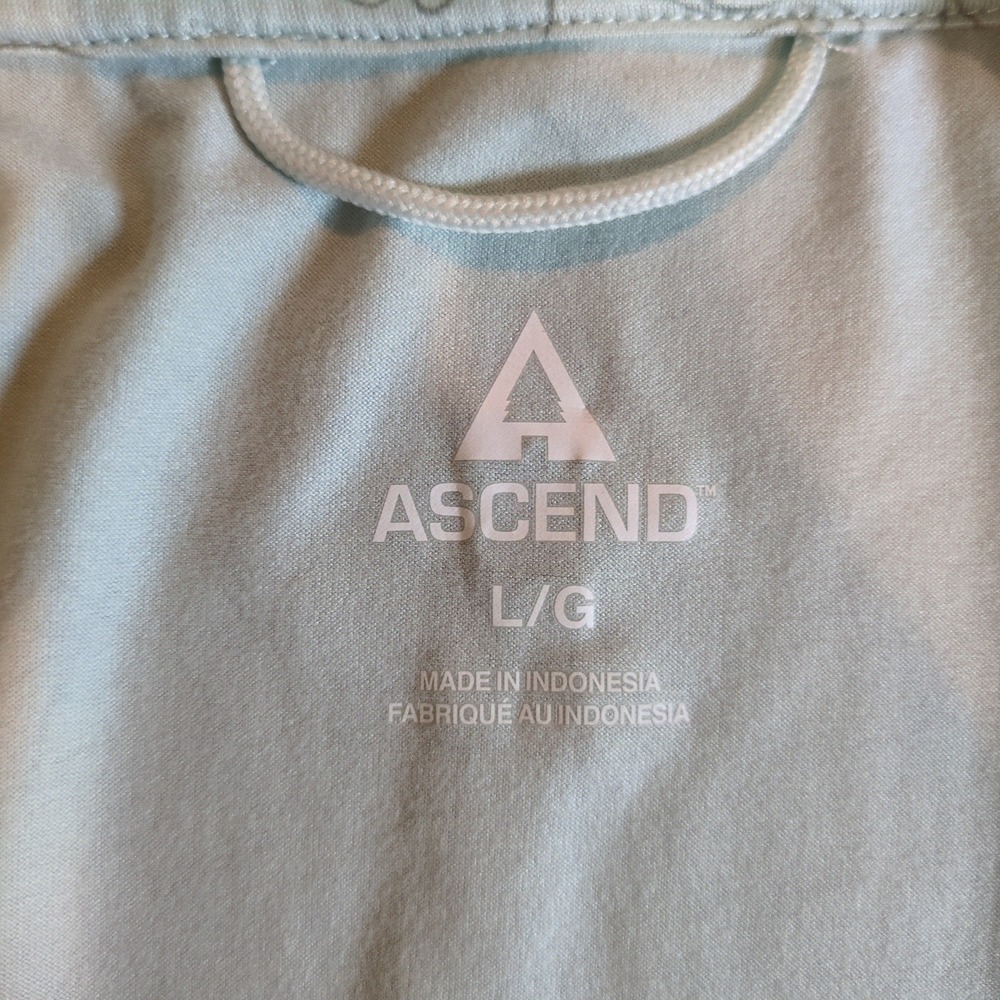Ascend Womens Mint Green Floral V-Neck Activewear Short Sleeve T-Shirt Size L - Picture 3 of 9